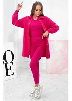 Komplet 3-częściowy bluza, top i legginsy fuksja ze sklepu intimiti.pl w kategorii Dresy damskie - zdjęcie 187905851