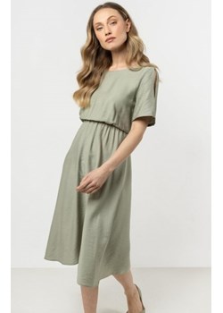Awama A716 sukienka midi z krótkimi rękawami szałwia ze sklepu intimiti.pl w kategorii Sukienki - zdjęcie 187905942