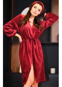 Welurowa sukienka kopertowa midi A406 ze sklepu intimiti.pl w kategorii Sukienki - zdjęcie 187906103