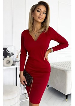 Numoco 403-2 ANGELA klasyczna sukienka z dekoltem i długim rękawkiem ze sklepu intimiti.pl w kategorii Sukienki - zdjęcie 187906130