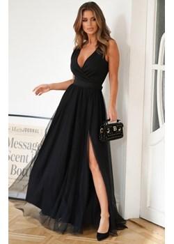 Elegancka sukienka szyfonowa maxi czarna 248-06 ze sklepu intimiti.pl w kategorii Sukienki - zdjęcie 187906184