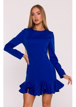 Moe sukienka z falbankami chabrowa M880 ze sklepu intimiti.pl w kategorii Sukienki - zdjęcie 187906203