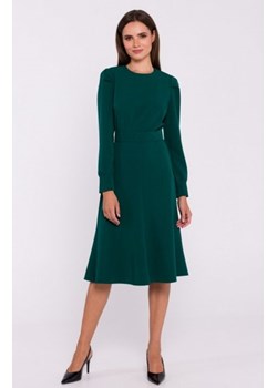 Stylove S378 sukienka z długimi rękawami i paskiem zielona ze sklepu intimiti.pl w kategorii Sukienki - zdjęcie 187906281