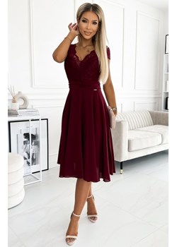 Numoco 381-5 LINDA szyfonowa sukienka z koronkowym dekoltem ze sklepu intimiti.pl w kategorii Sukienki - zdjęcie 187906314