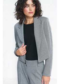 Nife Z52 krótki żakiet w jodełkę czarną ze sklepu intimiti.pl w kategorii Marynarki damskie - zdjęcie 187906401