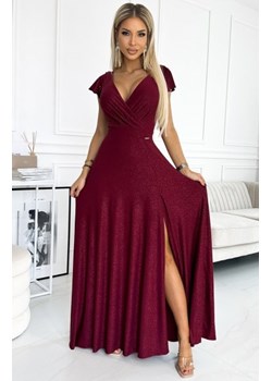 Numoco 411-8 CRYSTAL połyskująca długa suknia z dekoltem ze sklepu intimiti.pl w kategorii Sukienki - zdjęcie 187906414