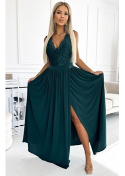 Numoco 211-6 LEA długa suknia z koronkowym dekoltem ze sklepu intimiti.pl w kategorii Sukienki - zdjęcie 187906490