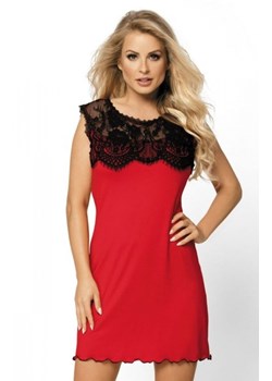 Dkaren Nadia koszulka czerwona ze sklepu intimiti.pl w kategorii Koszule nocne - zdjęcie 187906622