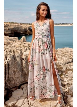 Szyfonowa długa sukienka letnia w kwiaty D02 ze sklepu intimiti.pl w kategorii Sukienki - zdjęcie 187906642