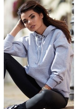 Bawełniana bluza z kapturem szara M223 ze sklepu intimiti.pl w kategorii Bluzy damskie - zdjęcie 187906730