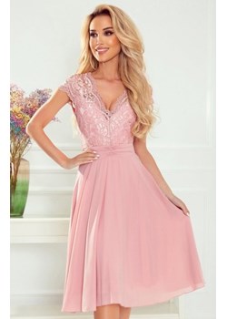 Numoco 381-1 LINDA szyfonowa sukienka z koronkowym dekoltem ze sklepu intimiti.pl w kategorii Sukienki - zdjęcie 187906854