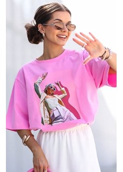 Oversizowy t-shirt damski dancing ze sklepu intimiti.pl w kategorii Bluzki damskie - zdjęcie 187906933