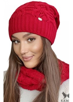 Kamea Kamila czerwona czapka damska ze sklepu intimiti.pl w kategorii Czapki zimowe damskie - zdjęcie 187907040