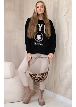 Komplet bawełniany bluza ocieplana i legginsy czarny ze sklepu intimiti.pl w kategorii Dresy damskie - zdjęcie 187907084