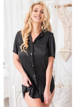 Kalimo Kleba satynowa koszula nocna czarna ze sklepu intimiti.pl w kategorii Koszule nocne - zdjęcie 187907254