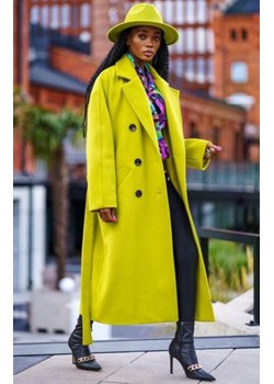 Oversizowy płaszcz damski limonka ze sklepu intimiti.pl w kategorii Płaszcze damskie - zdjęcie 187907563
