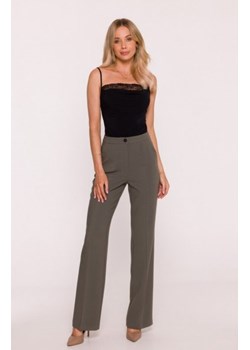 Stylove S418 spodnie garniturowe khaki ze sklepu intimiti.pl w kategorii Spodnie damskie - zdjęcie 187907713