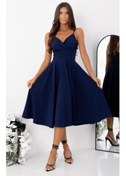 Duet Tifani rozkloszowana sukienka midi granatowa ze sklepu intimiti.pl w kategorii Sukienki - zdjęcie 187907724