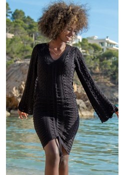 Fobya F1458 czarna ażurowa sukienka ze sklepu intimiti.pl w kategorii Sukienki - zdjęcie 187907754