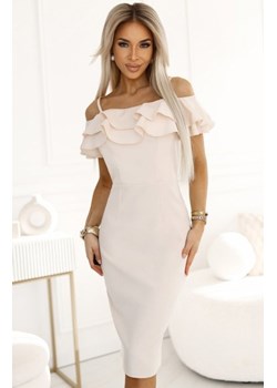 Numoco 599-1 CARMEN dopasowana sukienka midi w stylu hiszpańskim ze sklepu intimiti.pl w kategorii Sukienki - zdjęcie 187907763