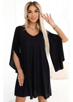 Numoco 597-1 LIVIA elegancka trapezowa sukienka z rękawami typu motyl ze sklepu intimiti.pl w kategorii Sukienki - zdjęcie 187907882
