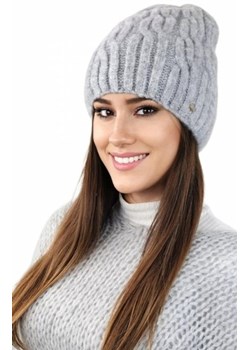 Kamea Gizma puszysta zimowa czapka na polarze szara ze sklepu intimiti.pl w kategorii Czapki zimowe damskie - zdjęcie 187908312