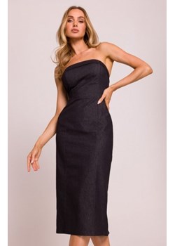 Moe sukienka ołówkowa z odpinanymi ramiączkami grafitowa M843 ze sklepu intimiti.pl w kategorii Sukienki - zdjęcie 187908401