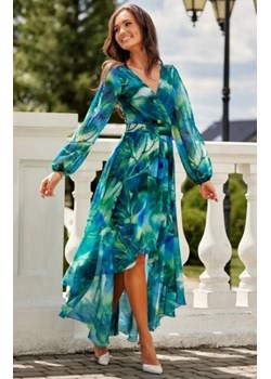 Asymetryczna maxi sukienka szyfonowa w kwiaty ze sklepu intimiti.pl w kategorii Sukienki - zdjęcie 187908420