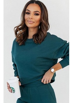 Ivon Lamia krótka oversizowa bluza damska zielona ze sklepu intimiti.pl w kategorii Bluzy damskie - zdjęcie 187908990