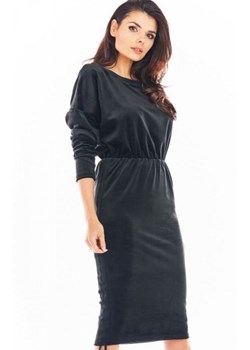 Welurowa sukienka z regulowaną długością A405 ze sklepu intimiti.pl w kategorii Sukienki - zdjęcie 187909230