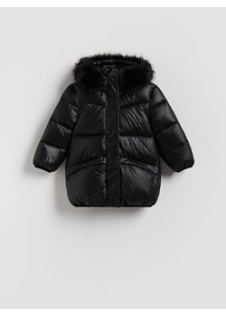 Reserved - Pikowana kurtka z połyskiem - czarny ze sklepu Reserved w kategorii Kurtki dziewczęce - zdjęcie 187909453