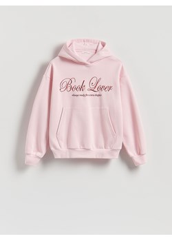 Reserved - Bluza z haftowanym napisem - pastelowy róż ze sklepu Reserved w kategorii Bluzy damskie - zdjęcie 187909691