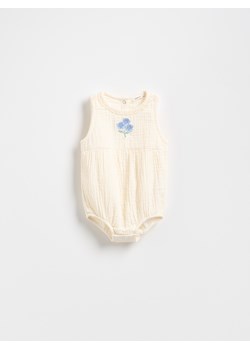 Reserved - Muślinowe body z haftem - złamana biel ze sklepu Reserved w kategorii Body niemowlęce - zdjęcie 187909772
