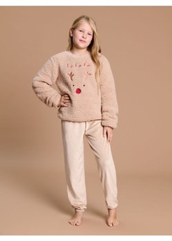 Sinsay - Puszysta świąteczna piżama z reniferem - beżowy ze sklepu Sinsay w kategorii Piżamy dziecięce - zdjęcie 187910202