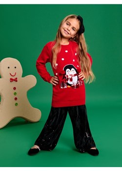 Sinsay - Świąteczny sweter z pingwinem zdobionym cekinami i pomponami - wielobarwny ze sklepu Sinsay w kategorii Swetry dziewczęce - zdjęcie 187910213