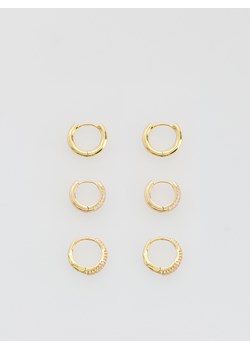 Reserved - Zestaw kolczyków z cyrkoniami - złoty ze sklepu Reserved w kategorii Kolczyki - zdjęcie 187910841