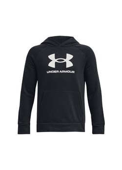 Chłopięca bluza dresowa nierozpinana z kapturem Under Armour UA Rival Fleece BL Hoodie - czarna ze sklepu Sportstylestory.com w kategorii Bluzy chłopięce - zdjęcie 187911132
