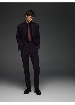 Reserved - Garniturowe spodnie slim fit - mahoniowy ze sklepu Reserved w kategorii Spodnie męskie - zdjęcie 187912701