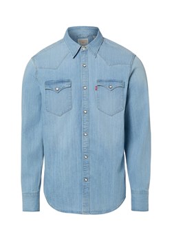 Levi's Męska koszula dżinsowa Mężczyźni Regular Fit Bawełna jasnoniebieski jednolity ze sklepu vangraaf w kategorii Koszule męskie - zdjęcie 187912793