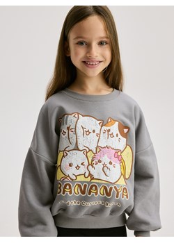 Reserved - Bluza z nadrukiem Bananya - ciemnoszary ze sklepu Reserved w kategorii Bluzy dziewczęce - zdjęcie 187913430