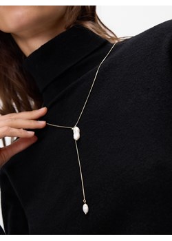 Reserved - Naszyjnik z naturalnymi perłami - biały ze sklepu Reserved w kategorii Naszyjniki - zdjęcie 187913631