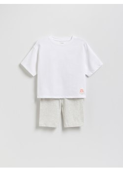 Reserved - Bawełniany komplet - jasnoszary ze sklepu Reserved w kategorii Komplety dziewczęce - zdjęcie 187913660