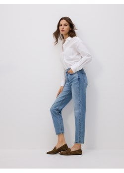 Reserved - Jeansy mom fit slim - niebieski ze sklepu Reserved w kategorii Jeansy damskie - zdjęcie 187913664
