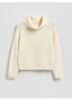 Reserved - Sweter z golfem - złamana biel ze sklepu Reserved w kategorii Swetry dziewczęce - zdjęcie 187913683