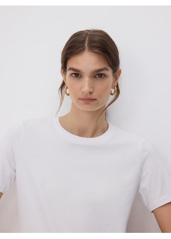 Reserved - T-shirt regular - biały ze sklepu Reserved w kategorii Bluzki damskie - zdjęcie 187913760