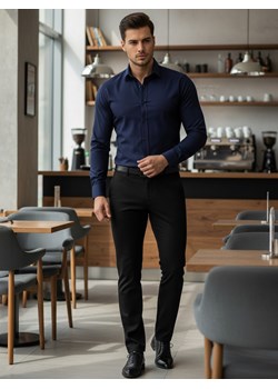 Koszula męska elegancka granatowa Dstreet DX2477 ze sklepu DSTREET.PL w kategorii Koszule męskie - zdjęcie 187913830