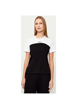 Karl Lagerfeld T-shirt Bw Contrast | Regular Fit ze sklepu Gomez Fashion Store w kategorii Bluzki damskie - zdjęcie 187914690