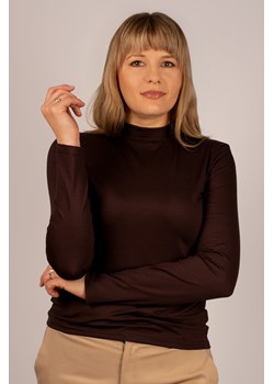 Babell Resta elegancka bluzka z golfem brąz ze sklepu kontri.pl w kategorii Sukienki - zdjęcie 187914842