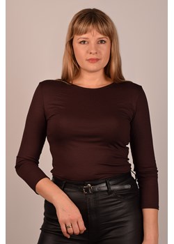 Babell Manati klasyczna bluzka z rękawem 3/4 brąz ze sklepu kontri.pl w kategorii Bluzki damskie - zdjęcie 187914843