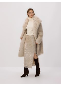 Reserved - Cekinowa spódnica midi - kremowy ze sklepu Reserved w kategorii Spódnice - zdjęcie 187915221